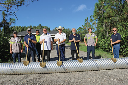 Board Supervisors and District Staff attend 1000th Driveway Replacement Culvert Ceremony Held in Jupiter Farms.